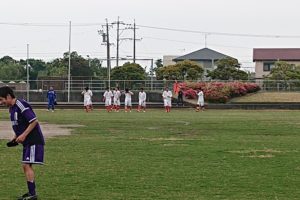 対名張FC試合終了後のサポーターへの挨拶